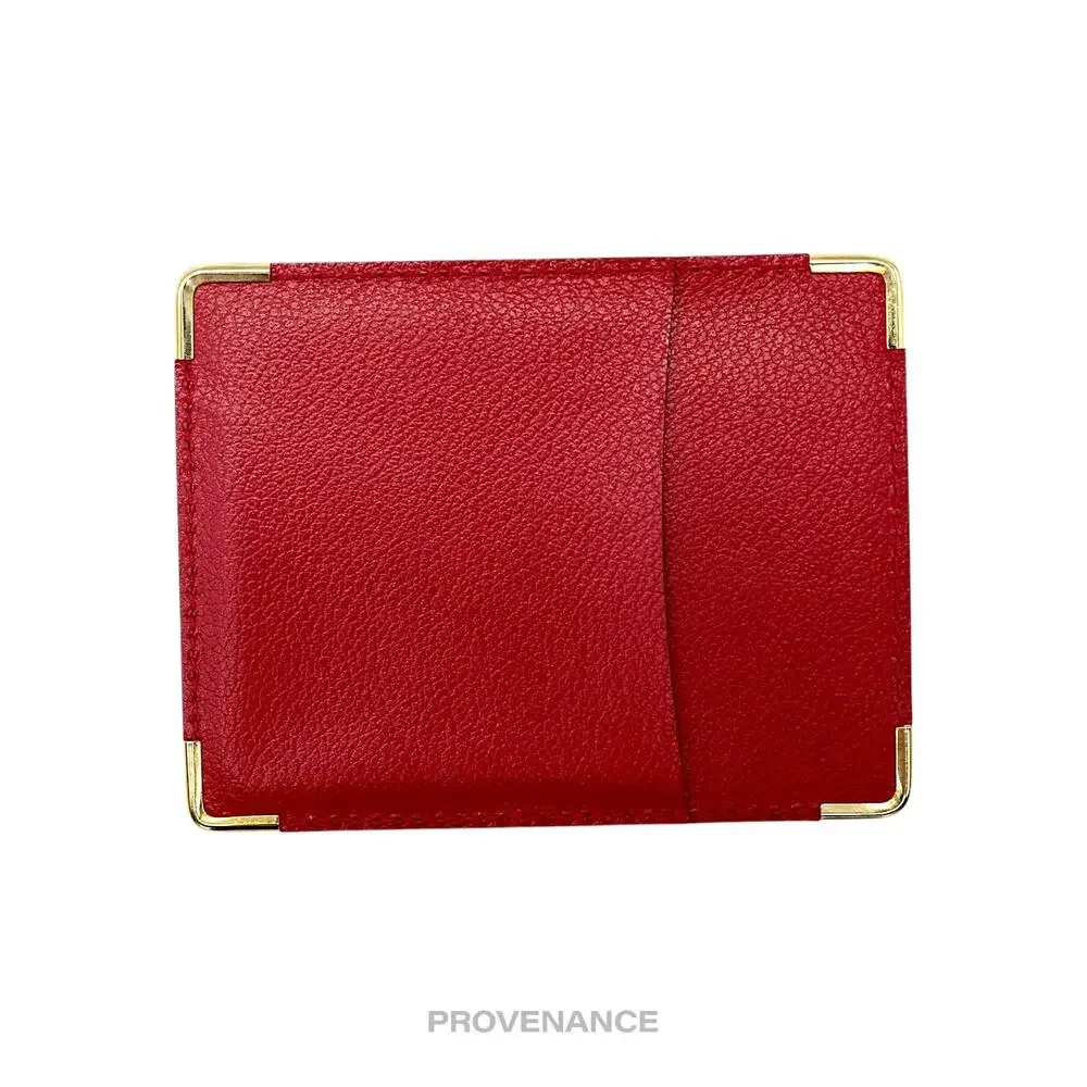 🔴 Rolex Card Holder Wallet - Red Leather
